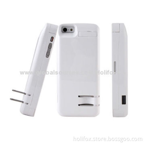 4200mAh Power Bank Case for iPhone 5/5S/5C, with Wall Plug